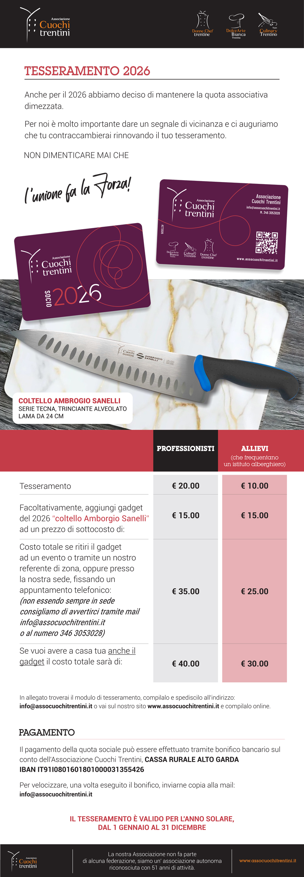 Newsletter tesseramento 2026